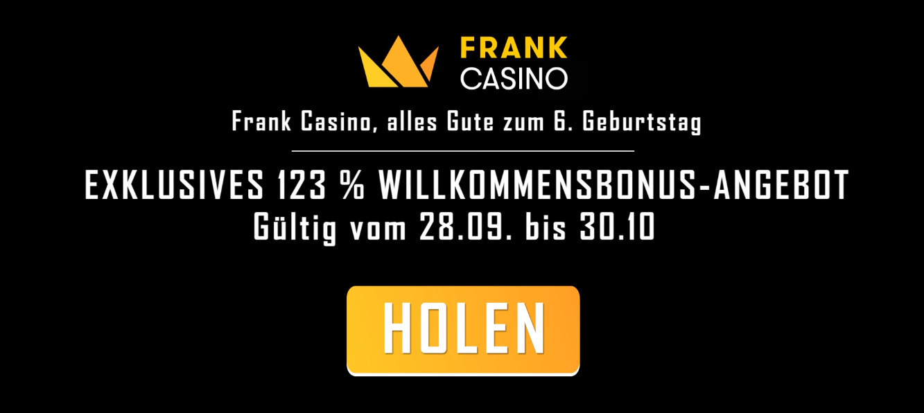 Frank Casino exklusiver Willkommensbonus