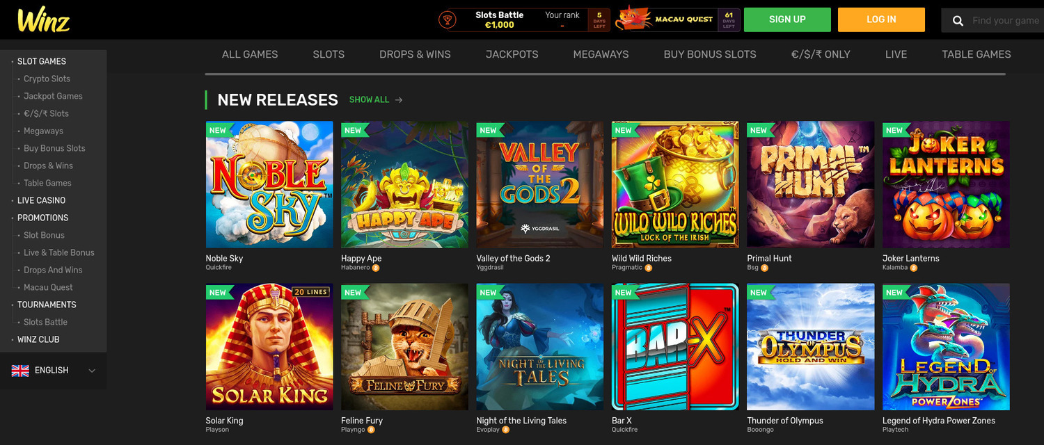 Winz.io Casino